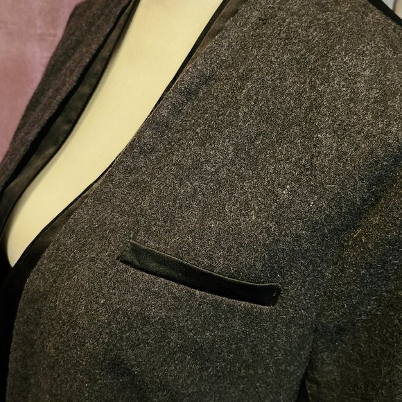 Simply Vera by Vera Wang Wool Blend Gray & Black Blazer - Picture 8 of 8